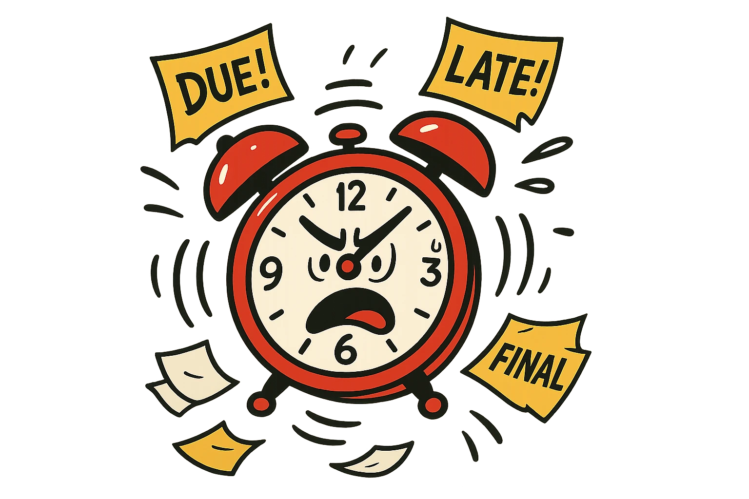 Stressed student overwhelmed with assignments